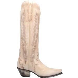 Dan Post Dp4086 Valli Boots Knee High Low Heel 1-2" - In Beige Size 7 M EUC
